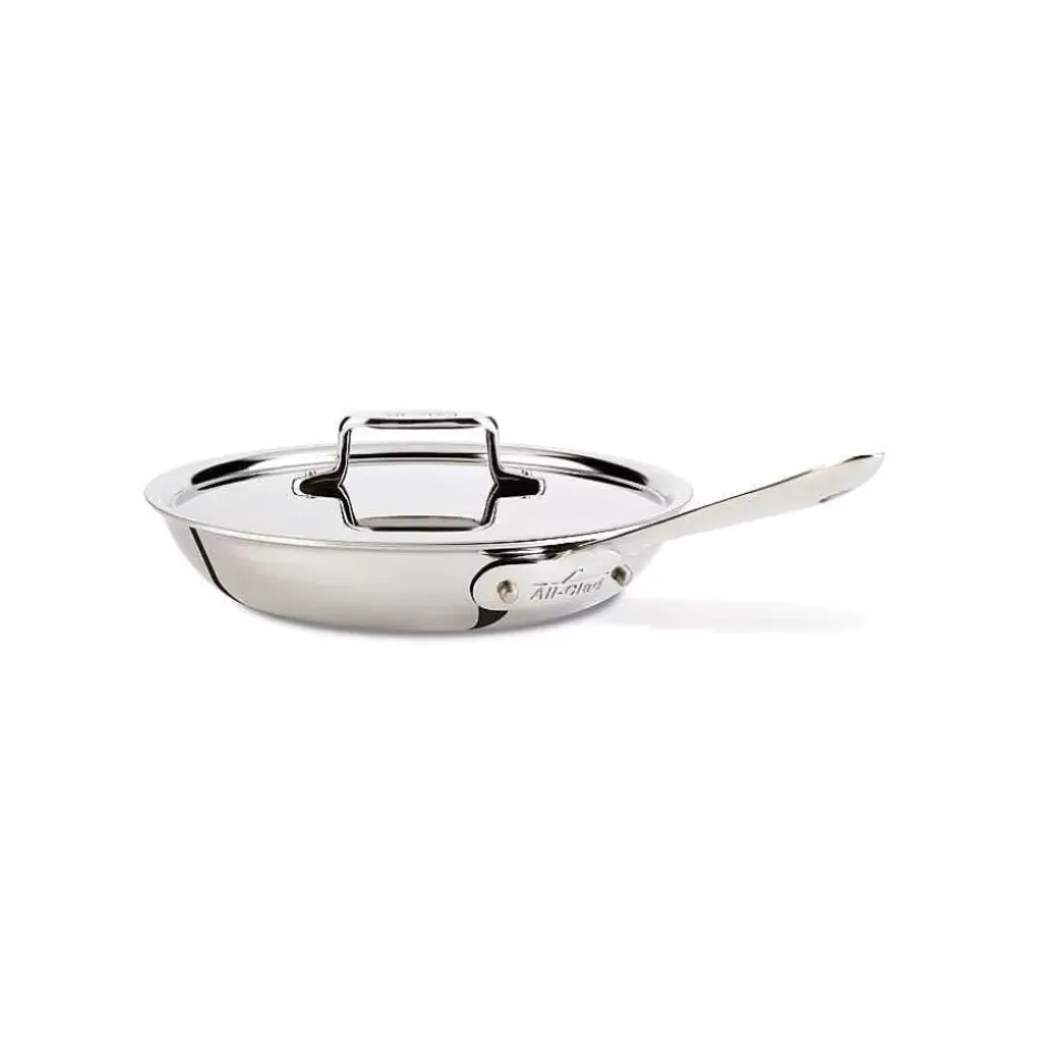 D5 Stainless Polished 5-Ply Bonded Cookware, Nonstick Fry Pan With Lid, 10 Inch>All-Clad New