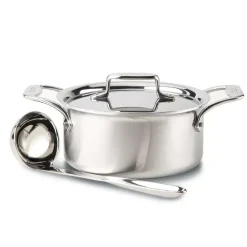Bd5 Stainless Steel 4 Qt. Soup Pot And Ladle Set><noscript><img width=