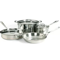 Copper Core 5-Ply Bonded Cookware Set, 7 Piece Set>All-Clad Sale