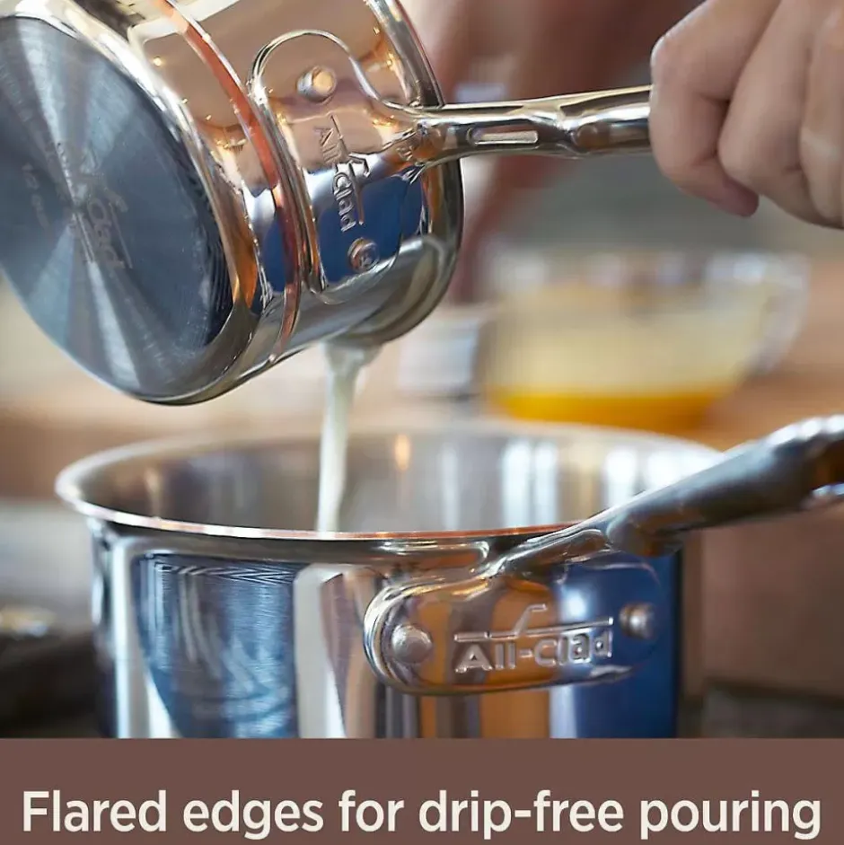 Copper Core 5-Ply Bonded Cookware, Sauce Pan With Lid, 3 Quart>All-Clad Clearance