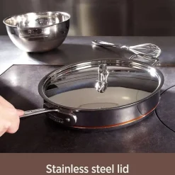 Copper Core 5-Ply Bonded Cookware, 4 Quart Sauce Pan With Lid><noscript><img width=