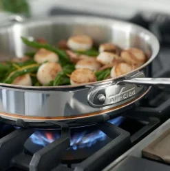 Copper Core 5-Ply Bonded Cookware, Saute Pan With Lid, 3 Quart><noscript><img width=