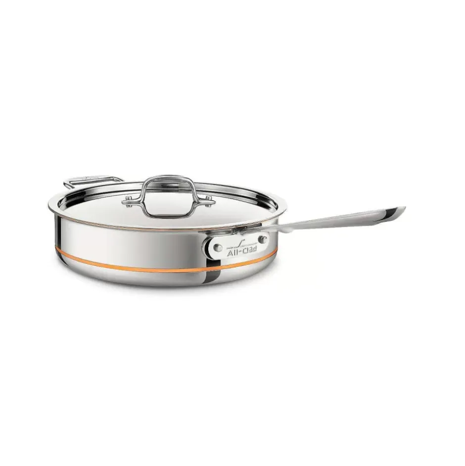 Copper Core 5-Ply Bonded Cookware, Saute Pan With Lid, 5 Quart>All-Clad Outlet