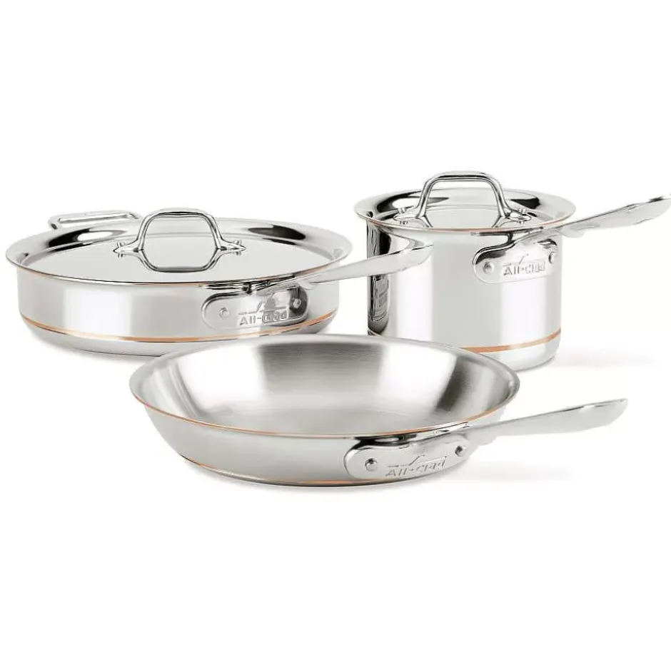 Copper Core 5-Ply Bonded Cookware Set, 5 Piece>All-Clad Outlet