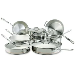 Copper Core 5-Ply Bonded Cookware Set, 14 Piece Set><noscript><img width=
