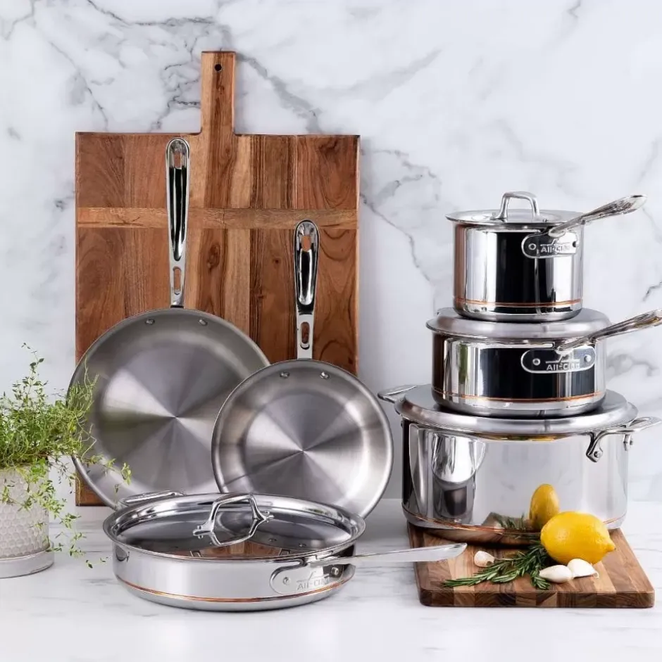 Copper Core 5-Ply Bonded Cookware Set, 10 Piece Set>All-Clad Fashion