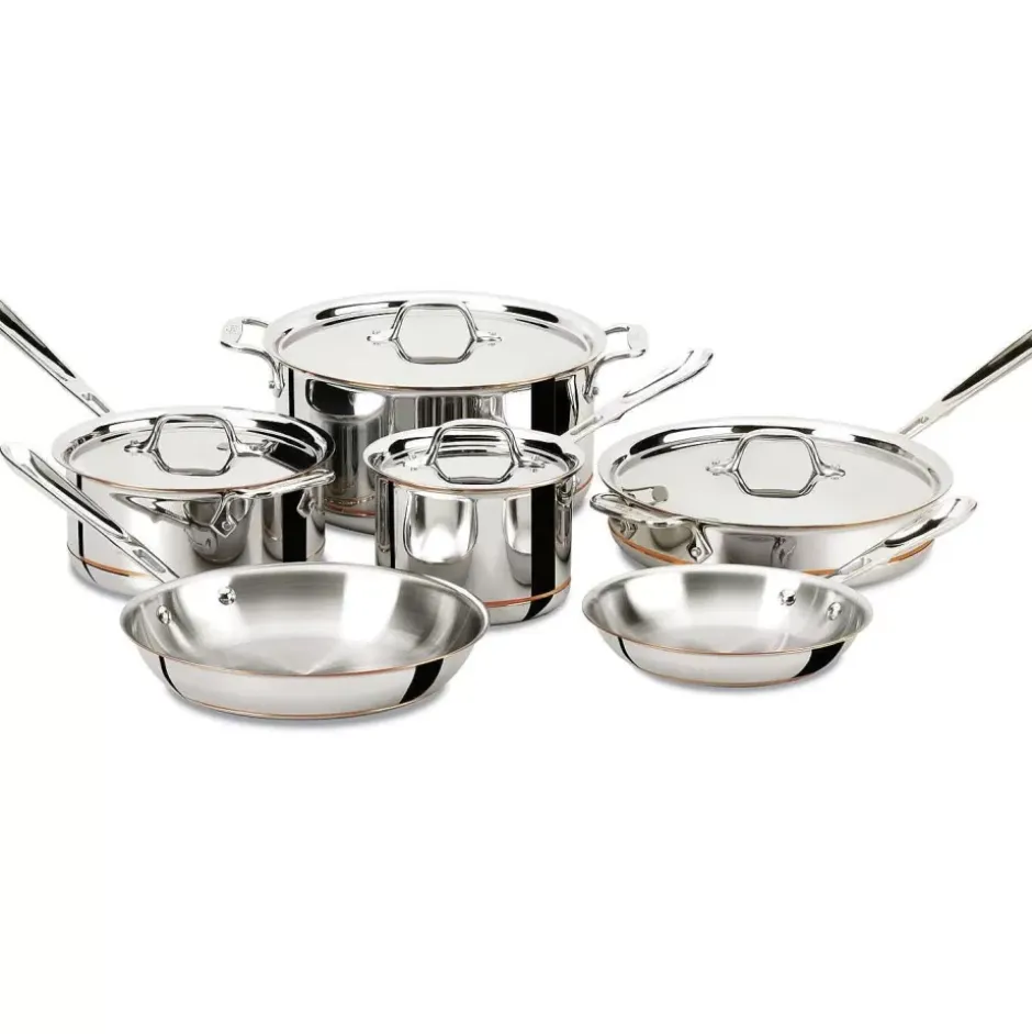 Copper Core 5-Ply Bonded Cookware Set, 10 Piece Set>All-Clad Fashion