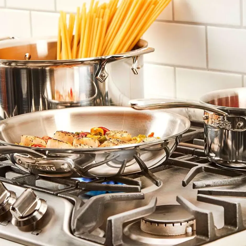 D3 Everyday Stainless 3-Ply Bonded Cookware, 5 Piece Set>All-Clad Online