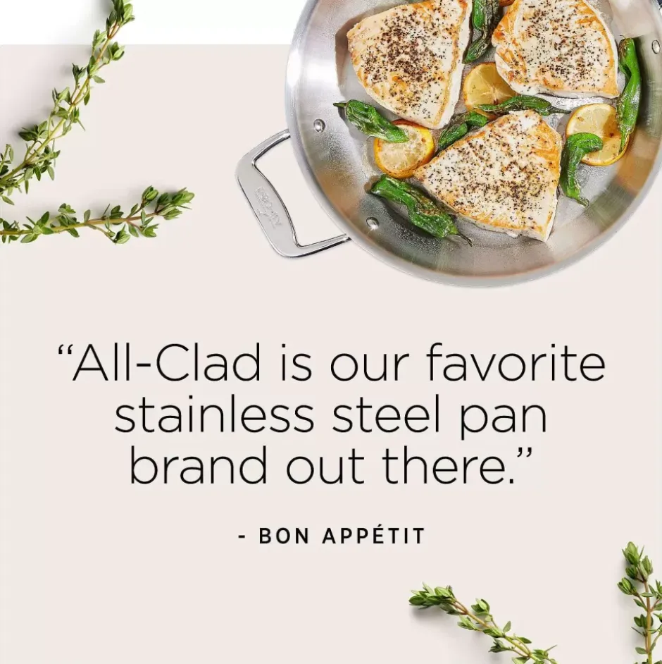 D5 Stainless Brushed 5-Ply Bonded Cookware, Sauce Pan With Lid, 1.5 Quart>All-Clad Fashion