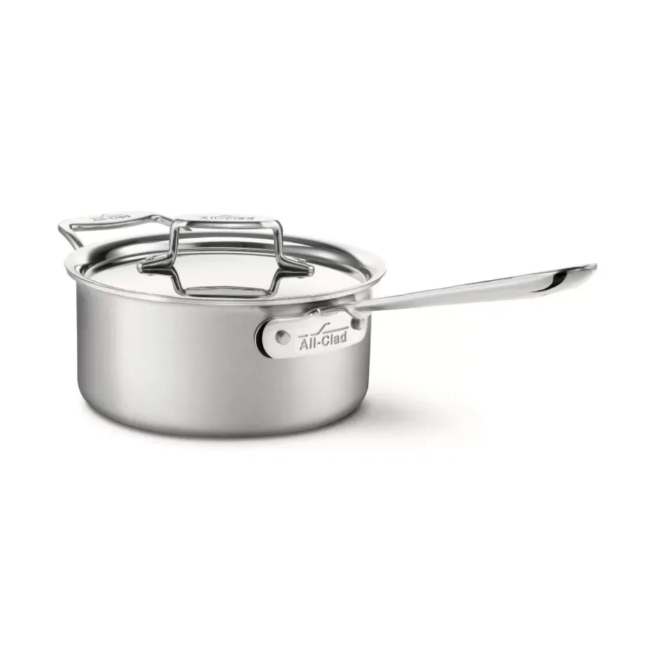 D5 Stainless Brushed 5-Ply Bonded Cookware, Stainless Steel Pot 3 Qt>All-Clad Outlet
