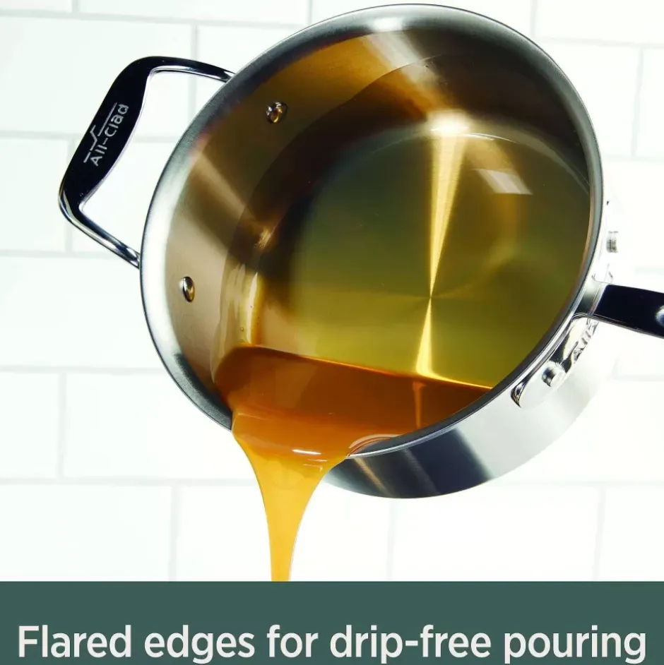 D5 Stainless Brushed 5-Ply Bonded Cookware Set, 14 Piece Set>All-Clad Best