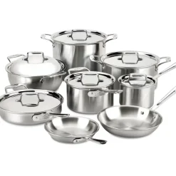 D5 Stainless Brushed 5-Ply Bonded Cookware Set, 14 Piece Set><noscript><img width=