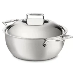D5 Stainless Brushed 5-Ply Bonded Cookware, Dutch Oven, 5.5 Quart><noscript><img width=