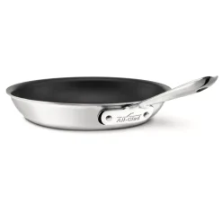 D5 Stainless Brushed 5-Ply Bonded Cookware, Nonstick Fry Pan, 12 Inch><noscript><img width=