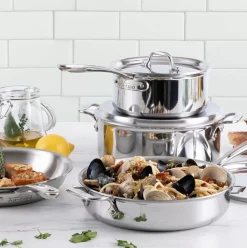 D3 Stainless Everyday, 7 Piece Pots And Pans Cookware Set><noscript><img width=
