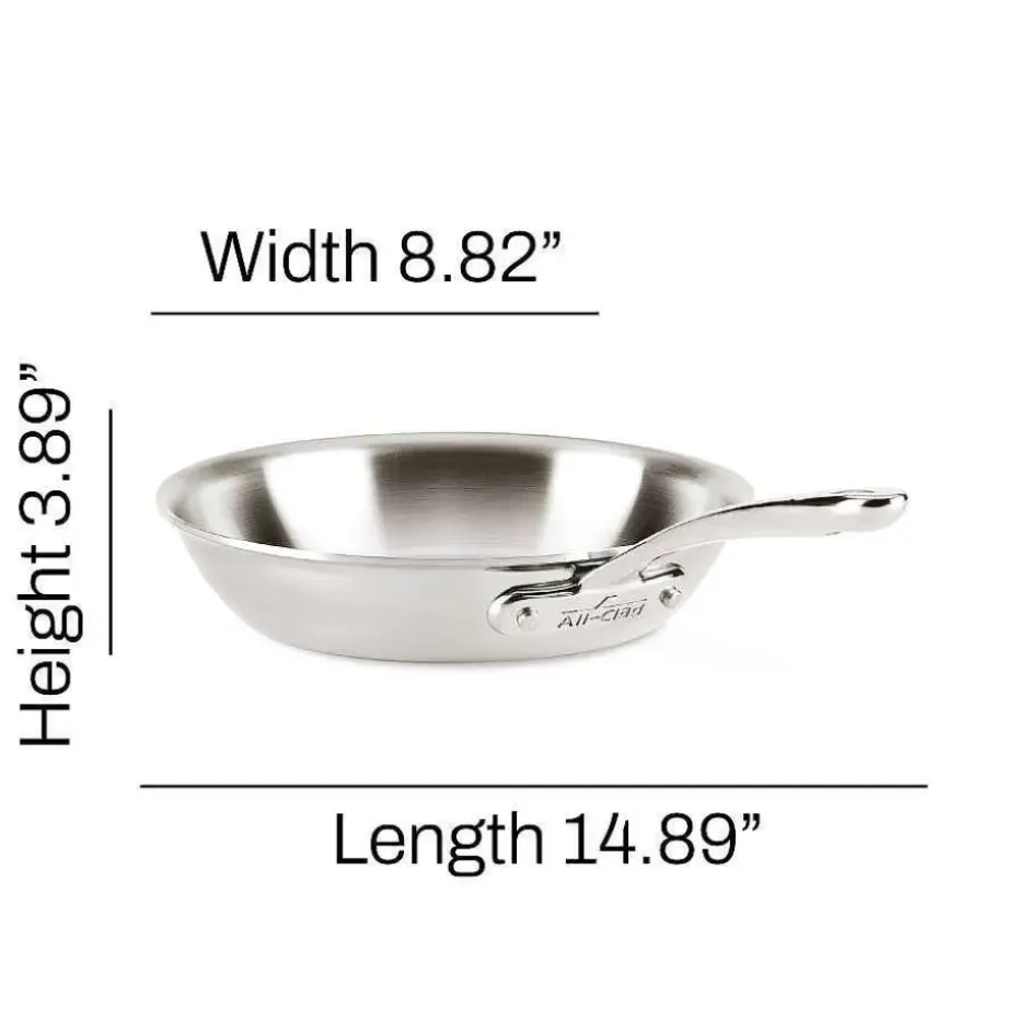 D3 Stainless Everyday 3-Ply Bonded Cookware, Skillet, 8.5 Inch>All-Clad Best