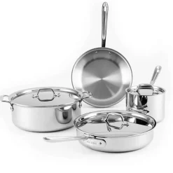 D3 Stainless 7 Piece Pots And Pans Cookware Set><noscript><img width=