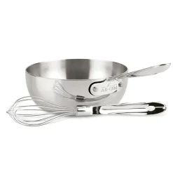 D3 Stainless 3-Ply Bonded Cookware, Saucier With Whisk, 2 Quart>All-Clad Discount