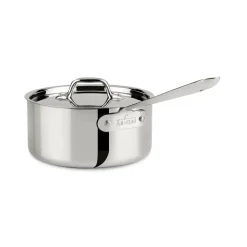 D3 Stainless 3-Ply Bonded Cookware, Sauce Pan With Lid, 3 Quart><noscript><img width=