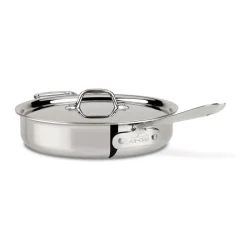 D3 Stainless 3-Ply Bonded Cookware, Saute Pan With Lid, 3 Quart>All-Clad New