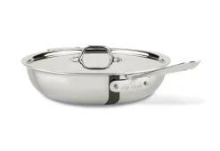 D3 Stainless 3-Ply Bonded Cookware, Weeknight Pan With Lid, 4 Quart>All-Clad Outlet
