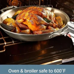 D3 Stainless 3-Ply Bonded Cookware, Universal Pan With Lid, 3 Quart><noscript><img width=