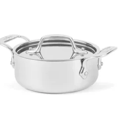 D3 Stainless 3-Ply Bonded Cookware, Mini Casserole With Lid, 1 Quart><noscript><img width=