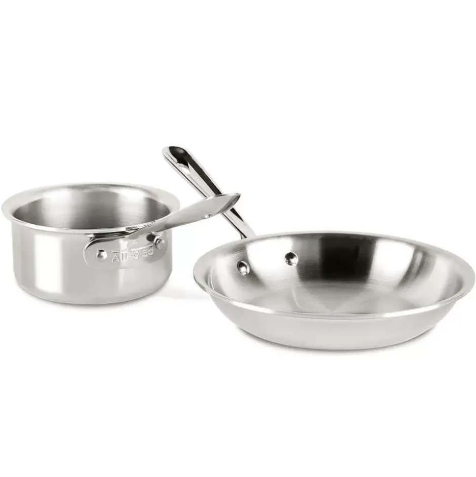 D3 Stainless 3-Ply Bonded Cookware Set, 2 Piece Kitchen Helper Set>All-Clad Hot