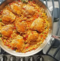 D3 Stainless 3-Ply Bonded Cookware, Fry Pan With Lid, 14 Inch><noscript><img width=