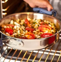D3 Stainless 3-Ply Bonded Cookware, Wok, 14 Inch>All-Clad New