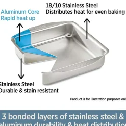 D3 Stainless 3-Ply Bonded Ovenware, Roasting Sheet, 14 X 17 Inch><noscript><img width=