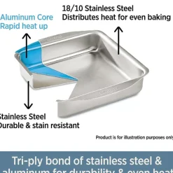 D3 Stainless 3-Ply Bonded Ovenware, Jelly Roll Pan, 12 X 15 Inch><noscript><img width=