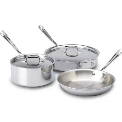 D3 Stainless 3-Ply 5 Piece Cookware Set><noscript><img width=