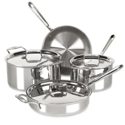 D5 Stainless 5-Ply 7 Piece Stainless Steel Cookware Set><noscript><img width=