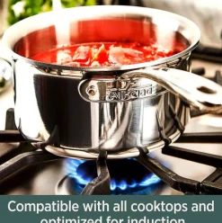 D5 Stainless Polished 5-Ply Bonded Cookware, 1.5 Quart Saucepan With Lid><noscript><img width=