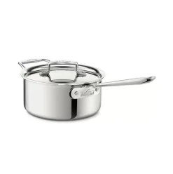 D5 Stainless Polished 5-Ply Bonded Cookware, 3 Quart Sauce Pan With Lid><noscript><img width=