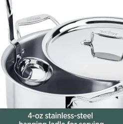 D5 Stainless Polished 5-Ply Bonded Cookware, Ultimate Soup Pot With Lid And Ladle, 6 Quart>All-Clad Discount