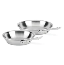 D5 Stainless Polished 5-Ply Bonded Cookware Set, 8.5 & 10.5 Inch Deep Skillets>All-Clad Hot