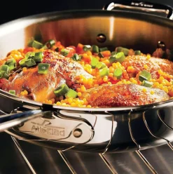 D5 Stainless Polished 5-Ply Bonded Cookware Set, 8.5 & 10.5 Inch Deep Skillets><noscript><img width=