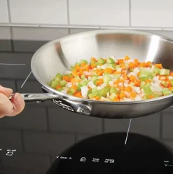 D5 Stainless Polished 5-Ply Bonded Cookware Set, 8.5 & 10.5 Inch Deep Skillets><noscript><img width=