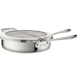 D5 Stainless Polished 5-Ply Bonded Cookware, Chicken Fryer With Screen, 4 Quart>All-Clad Discount