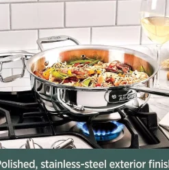 D5 Stainless Polished 5-Ply Bonded Cookware, Essential 4 Quart Pot><noscript><img width=
