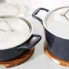 Enameled Cast Iron, Dutch Oven With Lid And Acacia Wood Trivet, 6 Quart>All-Clad Outlet
