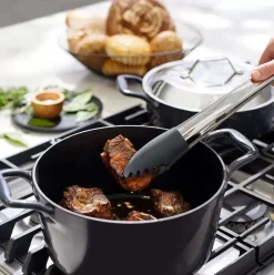Enameled Cast Iron, Dutch Oven With Lid And Acacia Wood Trivet, 6 Quart><noscript><img width=