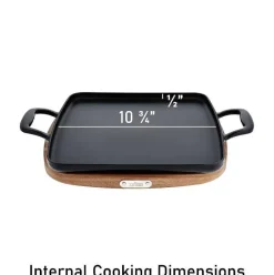 Enameled Cast Iron, Griddle With Acacia Wood Trivet, 11 Inch>All-Clad Best