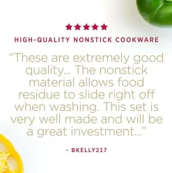 Essentials Hard Anodized Nonstick Cookware Set, 13-Piece><noscript><img width=
