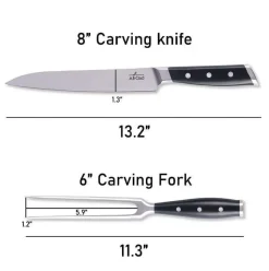 Forged Knives Carving Set, 8 Inch Knife & 6 Inch Fork><noscript><img width=