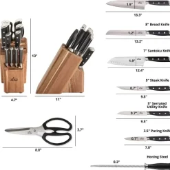 Forged Knives 12-Piece Knife Block Set><noscript><img width=