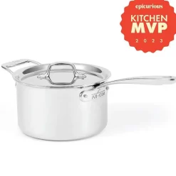 G5® Graphite Core Stainless Steel 5-Ply Bonded Cookware, Sauce Pan With Lid, 4 Quart><noscript><img width=