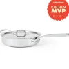 G5® Graphite Core Stainless Steel 5-Ply Bonded Cookware, Saute Pan With Lid, 3 Quart>All-Clad Hot